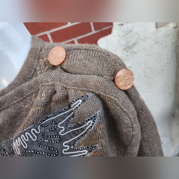 Small FIT Large ! vintage Grace by Starr DUCK bird long sleeve wrap sweater - Picture 7 of 16